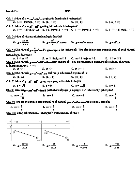 Đề thi thử THPT Quốc gia môn Toán - Mã đề 203 (Có đáp án)